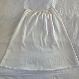 Vintage Vassarette A-Line Lace Trimmed Slip Skirt Medium